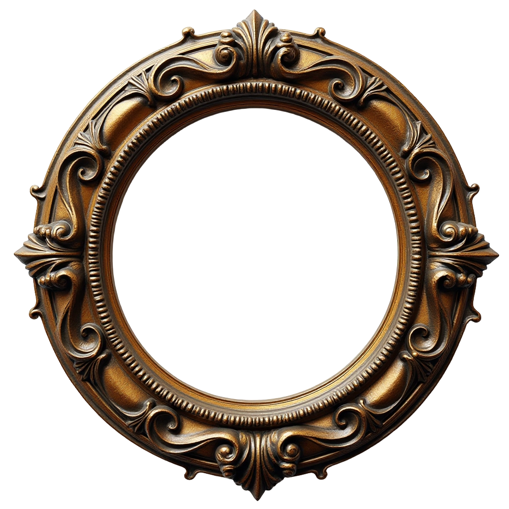 Ornate Round Frame